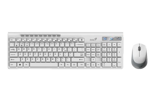  Genius SlimStar 8230 vezeték nélküli billentyűzet fehér + egér (31340015404) 