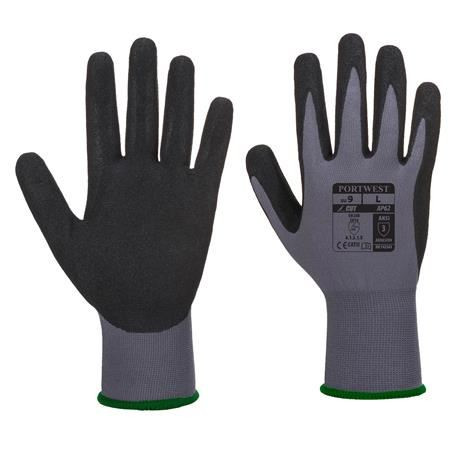  PORTWEST Dermiflex Aqua nitril védőkesztyű XL-es méret szürke-fekete (AP62G8RXL) 