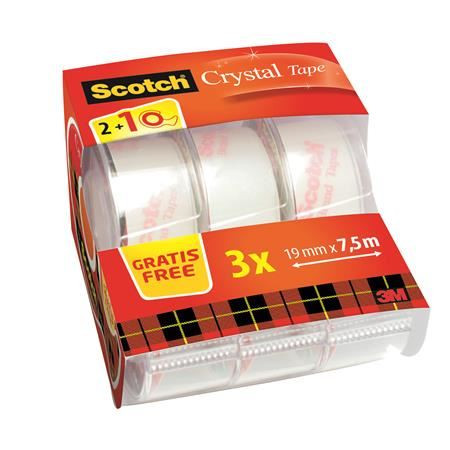  3M Scotch Crystal Tape ragasztószalag (19mm x 7,5m) és adagoló csomag (7100088402) 