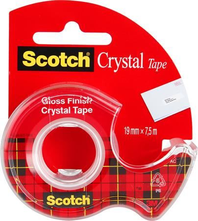  3M Scotch Crystal Tape ragasztószalag (19mm x 7,5m) adagolón (7100093859) 