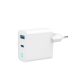  Gembird 1xUSB-A, 1xUSB-C hálózati töltő LED visszajelzővel, fehér 30W (TA-UC-PDQC30L-W-01) 