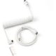  Keychron Coiled Aviator USB-C -> USB-C apa/apa adatkábel 1.36m fehér 90°/egyenes (CAB-9) 