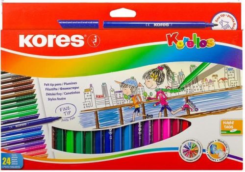  Kores Korellos kimosható filctoll készlet 24 különböző szín (29014) 