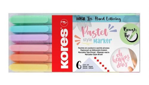  Kores Pastel Style ecsetirón készlet 6 pasztell szín (21462) 