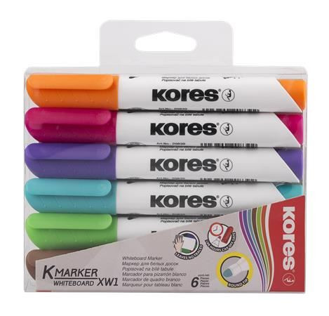  Kores K-Marker tábla- és flipchart marker készlet 6 különböző szín (20802) 