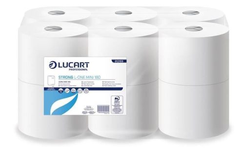  Lucart Strong L-One mini 180, 2 rétegű, 12 tekercses toalettpapír hófehér (812501) 