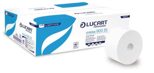  Lucart Strong 900 ID toalettpapír Identity Autocut adagolóhoz, 2 rétegű, nagytekercses (19cm átmérő) hófehér (812177S) 
