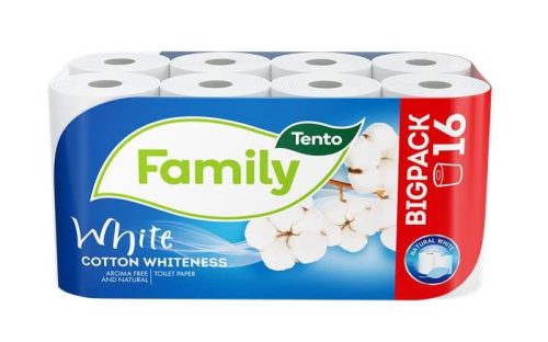  Tento Family White 2 rétegű, kistekercses, 16 tekercs toalettpapír fehér (229441) 
