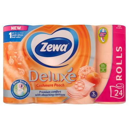  Zewa Deluxe 3 rétegű, kistekercses, 24 tekercs toalettpapír barack illatú (40878) 