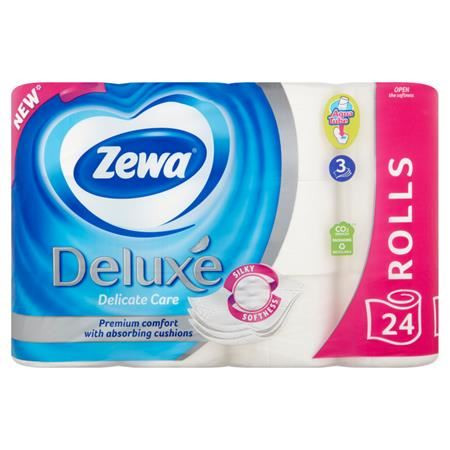  Zewa Deluxe 3 rétegű, kistekercses, 24 tekercs toalettpapír fehér (40883) 