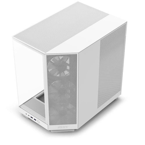  NZXT H6 Flow RGB táp nélküli ablakos ház matt fehér (CC-H61FW-R1) 