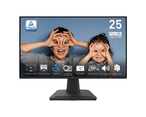  25" MSI PRO MP252 monitor fekete 