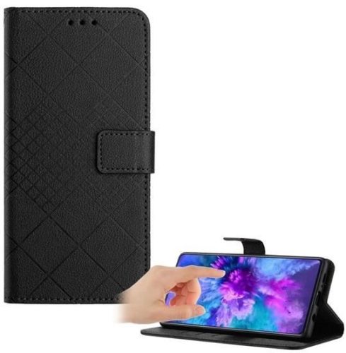  Gigapack Xiaomi Redmi A3 négyzet mintás fliptok fekete (GP-155716) 