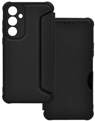  Gigapack Samsung Galaxy A15 5G (SM-A156) karbon mintás fliptok fekete (GP-154426) 