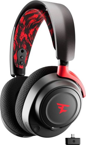  SteelSeries Arctis Nova 7 Faze Clan vezeték nélküli gaming headset fekete-piros (61556 ) 