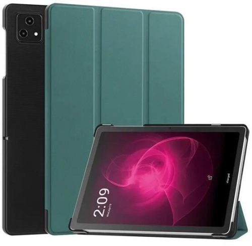  Gigapack T Tablet 5G (2023) bőr hatású fliptok sötétzöld (GP-153197) 