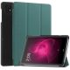  Gigapack T Tablet 5G (2023) bőr hatású fliptok sötétzöld (GP-153197) 