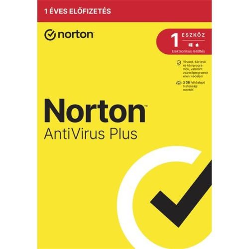  NortonLifeLock Norton AntiVirus Plus 2GB 1 felhasználó 1 eszköz 1 év dobozos vírusirtó szoftver (21416693) 