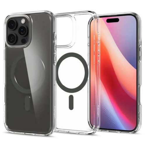  Spigen Ultra Hybrid MagFit iPhone 16 Pro Max tok átlátszó-grafitszínű (ACS07999) 