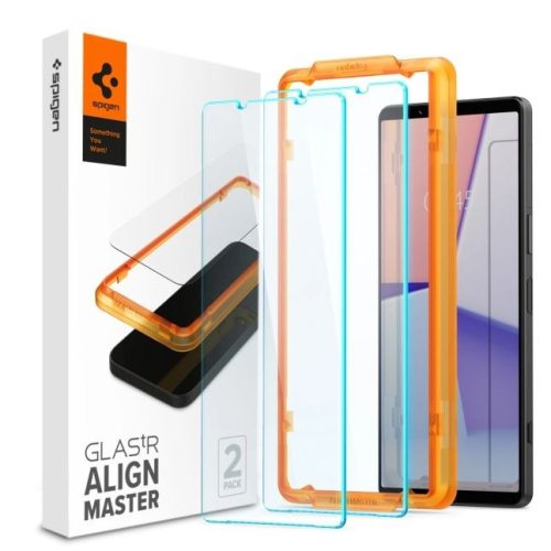  Spigen Glass tR Align Master Sony Xperia 1 V kijelzővédő (AGL06430) 