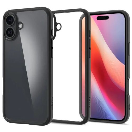  Spigen Ultra Hybrid iPhone 16 tok átlátszó-fekete (ACS08201) 