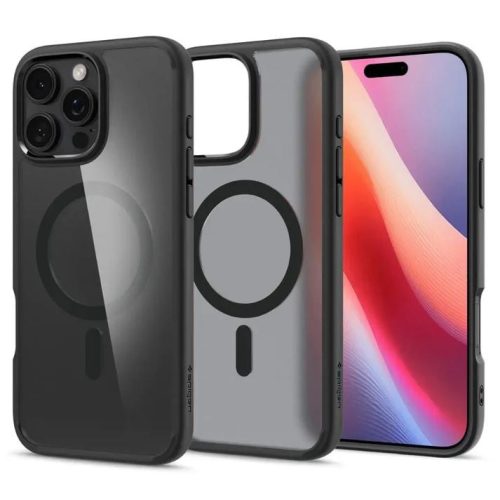  Spigen Ultra Hybrid MagFit Frost iPhone 16 Pro tok füstszínű-fekete (ACS08134) 