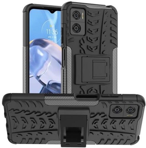  Gigapack Defender Motorola Moto E22i autógumi mintás tok fekete (GP-137646) 