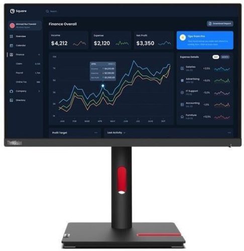  23" Lenovo ThinkVision T23i-30 LCD monitor fekete (63B2MAT6EU) 