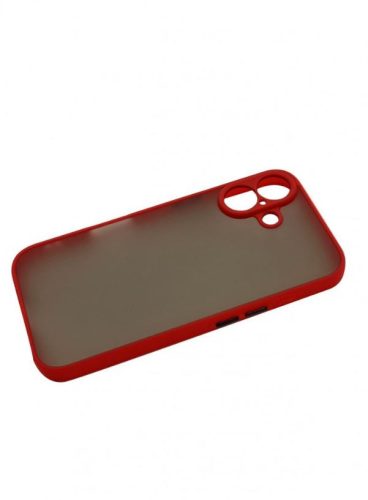  Cellect iPhone 16 műanyag tok piros-fekete (CEL-MATT-IPH16-RBK) 