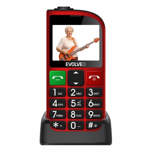  Evolveo EasyPhone FL Dual-Sim mobiltelefon piros (SGM EP-801-FLR) 