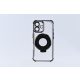  Cellect iPhone 16 Plus mágneses tok kitámasztó gyűrűvel átlátszó-fekete (CEL-MAGRIN-IPH16PBK) 