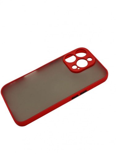  Cellect iPhone 16 Pro műanyag tok piros-fekete (CEL-MATT-IPH16PR-RBK) 
