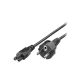  Equip 112150 notebook tápkábel, földelt, 1,8m, fekete, C5 