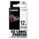  Casio Feliratozógép szalag, 12 mm x 8 m, fehér-fekete (GCKR-12WE1) 