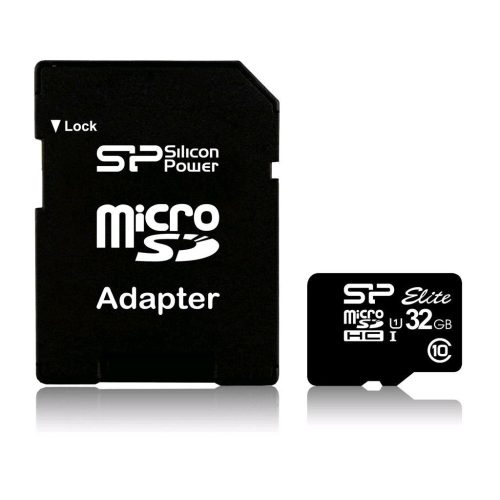  32GB microSDHC Silicon Power Elite U1 + SD adapter (SP032GBSTHBU1V10-SP) 