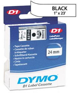  DYMO "D1" Feliratozógép szalag 24 mm x 7 m fekete-fehér (GD53713) 