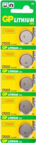  GP 3V CR Lithium gombelem CR2025 (5db/blister)  (GPCR2025) 