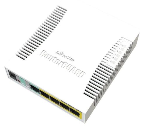  MikroTik RB260GSP 5+1 portos PoE Soho Switch (CSS106-1G-4P-1S) 