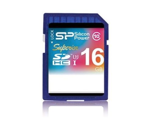  16GB SDHC Silicon Power memóriakártya UHS-I Superior (SP016GBSDHCU3V10) 