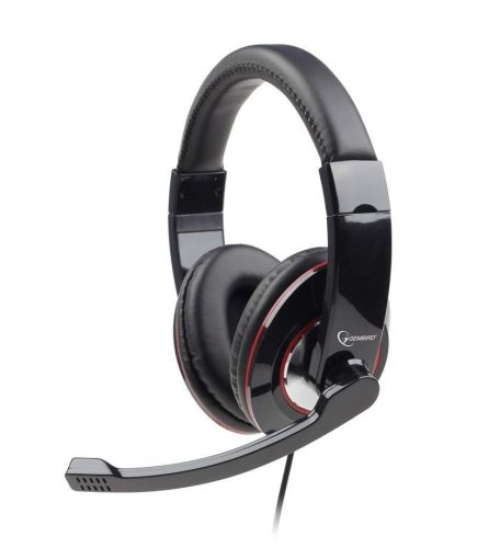  Gembird MHS-U-001 sztereó headset+mikrofon+hangerőszabályozó fekete 