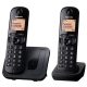  Panasonic KX-TGC212PDB DUO DECT hívóazonosítós telefon fekete 