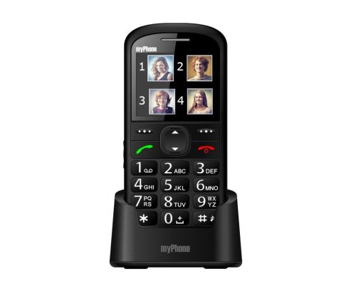  myPhone HALO 2 mobiltelefon időseknek fekete 