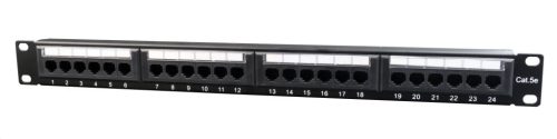  Gembird NPP-C524CM-001 patch panel 24 port 1U 19" CAT 5e 