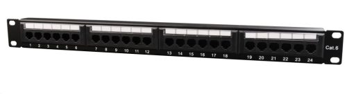  Gembird NPP-C624CM-001 patch panel 24 port 1U 19" CAT 6 