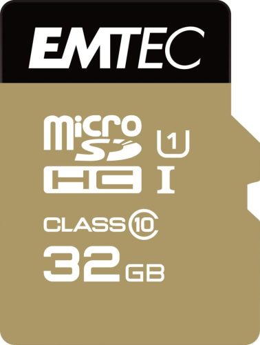  32GB microSDHC Emtec Gold+ CL10 + adapter (ECMSDM32GHC10GP) 