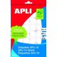  APLI 10 mm kör, kézzel írható etikett 1260 darab (LCA1625) 