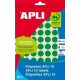  APLI 10 mm kör, kézzel írható etikett, zöld 1008 darab (LCA2733) 