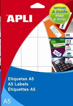  APLI 12x30 mm etikett, kerekített sarkú, A5 hordozón 990 darab (LCA1861) 