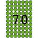  APLI 19 mm kör etikett, A5 hordozón, zöld 560 darab (LCA12106) 