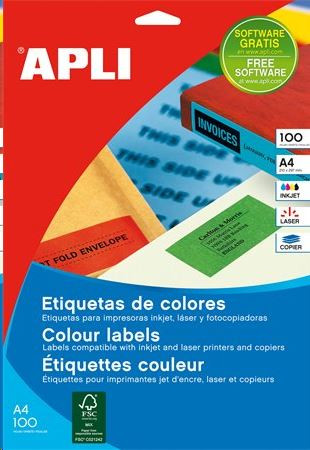  APLI 105x37 mm etikett, piros 1600 darab (LCA12978) 